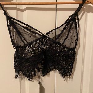 Black Bralette lace top in size small